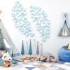image:imageOutus 120 Pieces 3D Layered Butterfly Wall Decor  Removable Butterfly Stickers Hollow Mural Decals for Birthday Cake Decorations Crafts Bouquet Flower ArrangementsBaby Blue