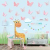 image:imageOutus 120 Pieces 3D Layered Butterfly Wall Decor  Removable Butterfly Stickers Hollow Mural Decals for Birthday Cake Decorations Crafts Bouquet Flower ArrangementsPink