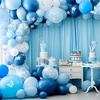 image:imageOutus 120 Pieces 3D Layered Butterfly Wall Decor  Removable Butterfly Stickers Hollow Mural Decals for Birthday Cake Decorations Crafts Bouquet Flower ArrangementsBaby Blue