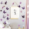 image:imageOutus 120 Pieces 3D Layered Butterfly Wall Decor  Removable Butterfly Stickers Hollow Mural Decals for Birthday Cake Decorations Crafts Bouquet Flower ArrangementsPurple