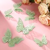 image:imageOutus 120 Pieces 3D Layered Butterfly Wall Decor  Removable Butterfly Stickers Hollow Mural Decals for Birthday Cake Decorations Crafts Bouquet Flower ArrangementsSage Green