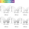 image:imageOutus 120 Pieces 3D Layered Butterfly Wall Decor  Removable Butterfly Stickers Hollow Mural Decals for Birthday Cake Decorations Crafts Bouquet Flower ArrangementsHolographic Silver