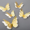 image:imageOutus 120 Pieces 3D Layered Butterfly Wall Decor  Removable Butterfly Stickers Hollow Mural Decals for Birthday Cake Decorations Crafts Bouquet Flower ArrangementsWhite
