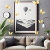 image:imageOutus 120 Pieces 3D Layered Butterfly Wall Decor  Removable Butterfly Stickers Hollow Mural Decals for Birthday Cake Decorations Crafts Bouquet Flower ArrangementsWhite