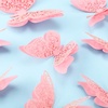 image:imageOutus 120 Pieces 3D Layered Butterfly Wall Decor  Removable Butterfly Stickers Hollow Mural Decals for Birthday Cake Decorations Crafts Bouquet Flower ArrangementsPink