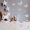 image:imageOutus 120 Pieces 3D Layered Butterfly Wall Decor  Removable Butterfly Stickers Hollow Mural Decals for Birthday Cake Decorations Crafts Bouquet Flower ArrangementsHolographic Silver