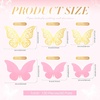 image:imageOutus 120 Pieces 3D Layered Butterfly Wall Decor  Removable Butterfly Stickers Hollow Mural Decals for Birthday Cake Decorations Crafts Bouquet Flower ArrangementsGold