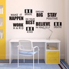 image:imageOutus 4 Sheets Inspirational Wall Decals Quotes Vinyl Wall Decor Stickers  Peel and Stick Motivational Phrases Black Positive Saying for Library Home Classroom School Office Art Decorations