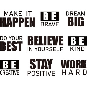 image:imageOutus 4 Sheets Inspirational Wall Decals Quotes Vinyl Wall Decor Stickers  Peel and Stick Motivational Phrases Black Positive Saying for Library Home Classroom School Office Art Decorations