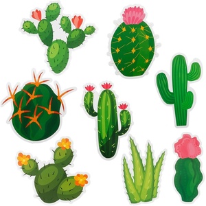 image:imageOutus 40 Pieces Cactus Cutouts Party Decoration Green Prickly Cactus Cutouts Stickers Summer Plants Bulletin Board Paper Cuts for Fiesta Mexican Party Vbs Classroom Bulletin Board Wall Supplies