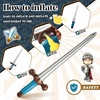 image:imageOutus 24 Pcs Inflatable Swords Blow up Swords Party FavorsGoldPurpleBlue
