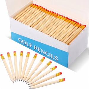image:imageOutus 144 Pcs Golf Pencils Bulk 4 Inch Mini Pencils Yellow HexagonBurlywood