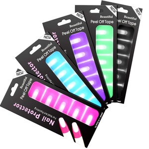 image:imageOutus 150 Pcs U Shape Nail Polish Protector Peel Off Tape MulticolorMulticolor