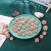 image:image36 Pieces Crystal Rhinestone Flower Brooches for DIY Craft PartyRose Gold 36pcs
