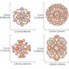 image:image36 Pieces Crystal Rhinestone Flower Brooches for DIY Craft PartyRose Gold 36pcs
