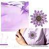 image:imageCrystal Flower Brooch Pin for Women Rhinestone Floral Lapel JewelryPurple