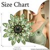 image:imageCrystal Flower Brooch Pin for Women Rhinestone Floral Lapel Jewelrygreen