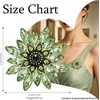 image:imageCrystal Flower Brooch Pin for Women Rhinestone Floral Lapel Jewelrygreen