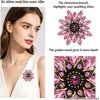 image:imageCrystal Flower Brooch Pin for Women Rhinestone Floral Lapel Jewelrypink