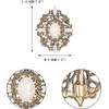 image:imageEVER FAITH Womens Oval wMarquise Crystal Elegant Vintage Banquet Hollow Filigree BroochGrey Antique GoldTone