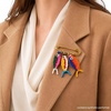 image:imageFish Brooch for Women Colorful Bead Fish Brooches Funny Fishing Statement Pins Summer Costume AccessoriesA