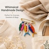 image:imageFish Brooch for Women Colorful Bead Fish Brooches Funny Fishing Statement Pins Summer Costume AccessoriesA