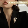 image:imageFlower Brooch for Women Vintage Enamel Leaf Botanical PinWhite Green