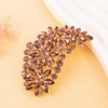 image:imageLAXPICOL Vintage Austrian Crystal Flower Leaf Bouquet Clusters Large Big Brooch Pin for Women Gold Tonepurple