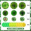 image:imageOutus 21 Pcs Mardi Gras Party Decorations Mardi Gras Hanging Paper Fans Themed Tissue Pom Poms Gold Purple Green Ceiling Wall Hanging Decor for Carnival Masquerade Party Supplies CarnivalIrish