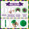 image:imageOutus 21 Pcs Mardi Gras Party Decorations Mardi Gras Hanging Paper Fans Themed Tissue Pom Poms Gold Purple Green Ceiling Wall Hanging Decor for Carnival Masquerade Party Supplies CarnivalCarnival