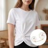 image:imagePearl Brooches for Women Faux Pearl Shawl Pins Sweater Clip Decorative Safety Pins Pant Hem Clips Length Adjuster2styles beige 8pcs