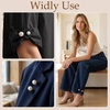 image:imagePearl Brooches for Women Faux Pearl Shawl Pins Sweater Clip Decorative Safety Pins Pant Hem Clips Length Adjuster2styles beige 8pcs