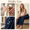 image:imagePearl Brooches for Women Faux Pearl Shawl Pins Sweater Clip Decorative Safety Pins Pant Hem Clips Length AdjusterStyle1 beige 8pcs