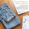 image:imagePearl Brooches for Women Faux Pearl Shawl Pins Sweater Clip Decorative Safety Pins Pant Hem Clips Length Adjusterstyle1 white 10pcs