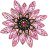 image:imageCrystal Flower Brooch Pin for Women Rhinestone Floral Lapel Jewelrypink