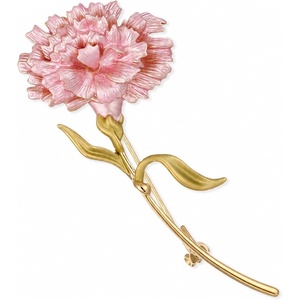 image:imageFlower Brooch for Women Vintage Enamel Leaf Botanical PinPink4