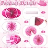image:imageOutus 9 Pcs Enchanted Forest Wood Grain Decorations Tree Ring Paper FansCowgirl