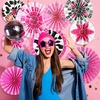 image:imageOutus 9 Pcs Enchanted Forest Wood Grain Decorations Tree Ring Paper FansCowgirl