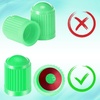 image:imageOutus 200 Pcs Tire Valve Stem Caps Car Tire Caps Plastic Universal Valve Stem Covers for Bike Bicycle Cars SUV Trucks Motorcycles BlackGreen