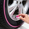 image:imageOutus 200 Pcs Tire Valve Stem Caps Car Tire Caps Plastic Universal Valve Stem Covers for Bike Bicycle Cars SUV Trucks Motorcycles BlackPink