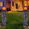 image:imageOutus 22 Pcs Halloween Fence Decorations Kit Cemetery Fence Outdoor DecorPumpkin Fence