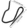 image:imageOutus 58 Pack Metal Curtain Hooks Pin On Drapery Hooks 12 x 1 Inch for WindowDoorShower CurtainBlackBlack