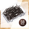 image:imageOutus 58 Pack Metal Curtain Hooks Pin On Drapery Hooks 12 x 1 Inch for WindowDoorShower CurtainBlackBrown