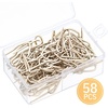 image:imageOutus 58 Pack Metal Curtain Hooks Pin On Drapery Hooks 12 x 1 Inch for WindowDoorShower CurtainBlackChampagne Gold