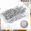 image:imageOutus 58 Pack Metal Curtain Hooks Pin On Drapery Hooks 12 x 1 Inch for WindowDoorShower CurtainBlackMatt Silver