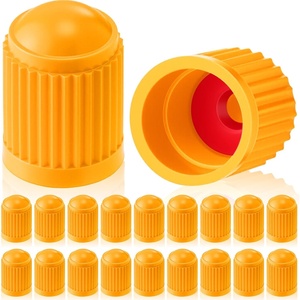 image:imageOutus 200 Pcs Tire Valve Stem Caps Car Tire Caps Plastic Universal Valve Stem Covers for Bike Bicycle Cars SUV Trucks Motorcycles BlackOrange