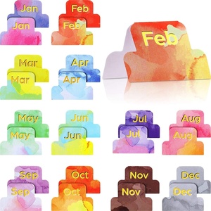 image:imageOutus 24 Pcs Monthly Tabs for Planners Colorful Adhesive Planner Stickers