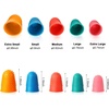image:imageOutus 10 Pcs Rubber Finger Tips Thimbles Silicone Gripper Protector Thick