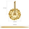 image:imageOutus 2 Pieces Wedding Pens for Guest Book Signing Pen with Metal Hollow Round Holder Stand Set for Wedding Bridal Engagement Reception SuppliesGoldGold