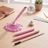 image:imageOutus 2 Pieces Wedding Pens for Guest Book Signing Pen with Metal Hollow Round Holder Stand Set for Wedding Bridal Engagement Reception SuppliesGoldPink